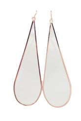 Hook Earrings Set Rose Gold Metal Dangle Water Drop Hoop